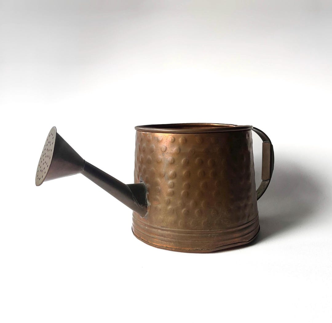 VTG Medium Size Hammered Copper Watering Can W Sprinkle Spout - Etsy
