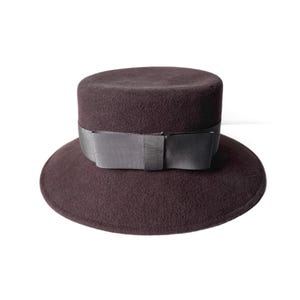 Geo. W. Bollman &‎ Co. 1950\'s Wool Beret Women\'s Gray Bow Rhinestone Accent Rhinestone Wool Berets - Etsy main image 4