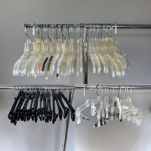 10 Pcs Space Saving Magic Hangers Black Sturdy Plastic Holder