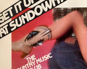 Vintage Poster Country Western Dance Club Doug Fornuff Sundown 1980's New York Venue