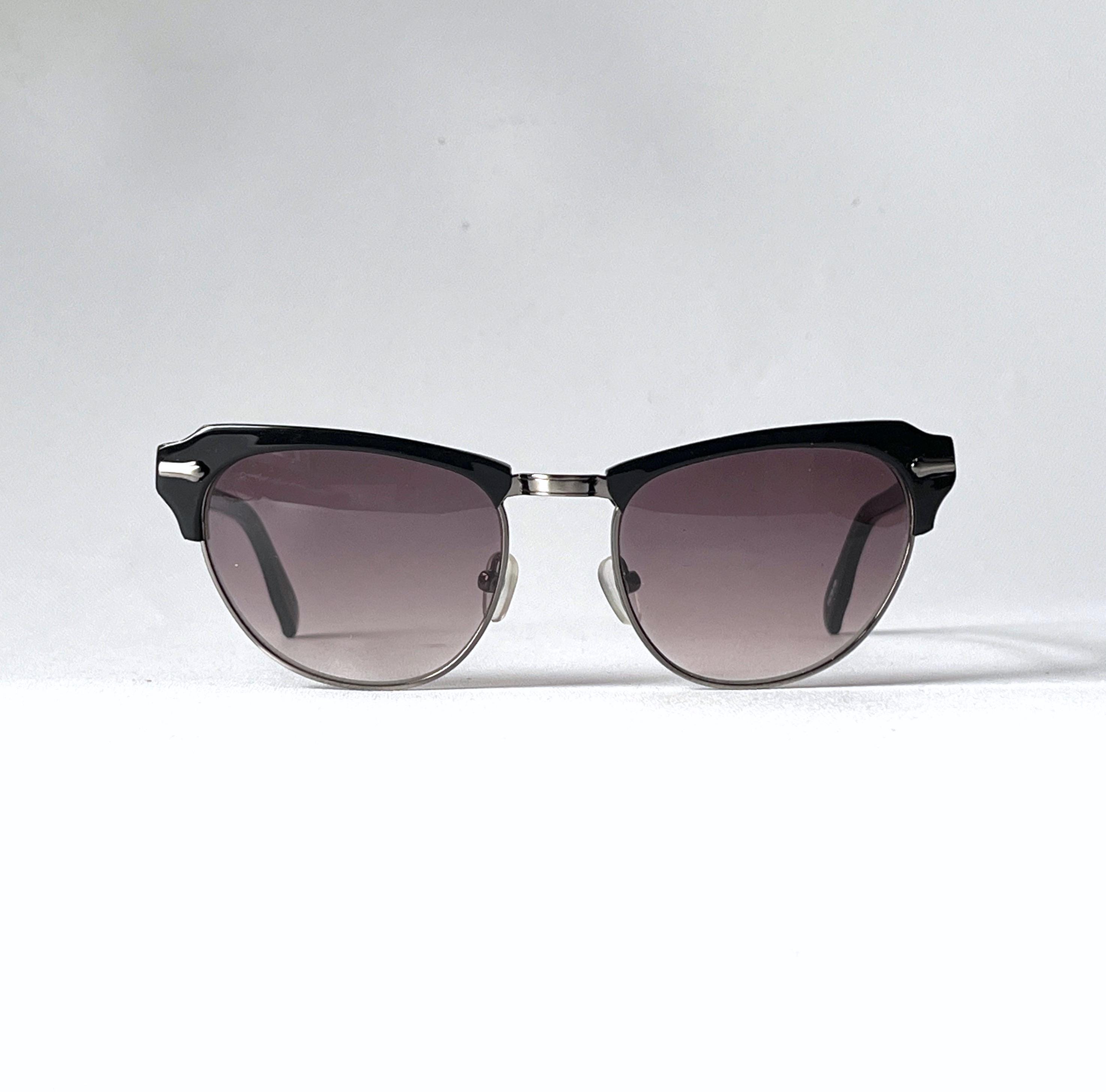 Vintage SANFORD HUTTON Sunglasses Women Oversize Colors In Optics Purple Eyewear Vintage Sunglasses Colors in Optics Metal Cat Eye 1990s  main image 3