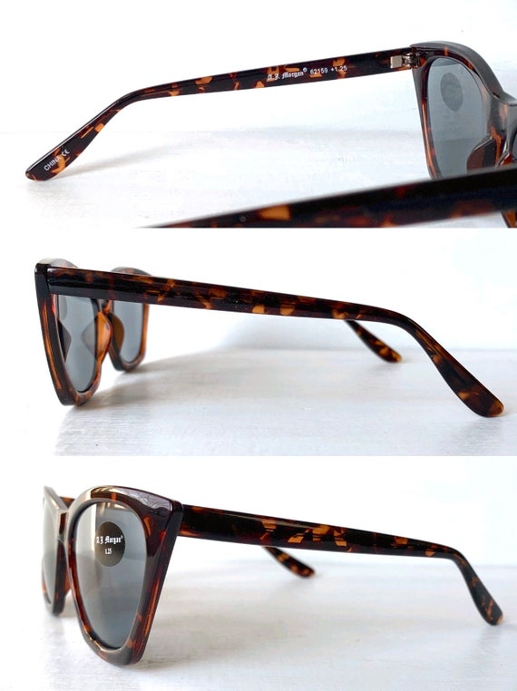 Retro Sun Reader +1.25 Square Cat Eye Reading Gla… - image 6