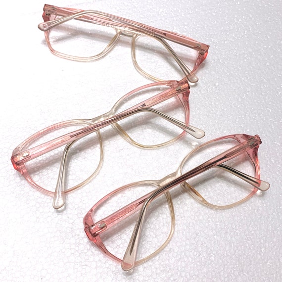 Vintage Eyeglasses 54-18-135 80s Pink Pastel Larg… - image 2