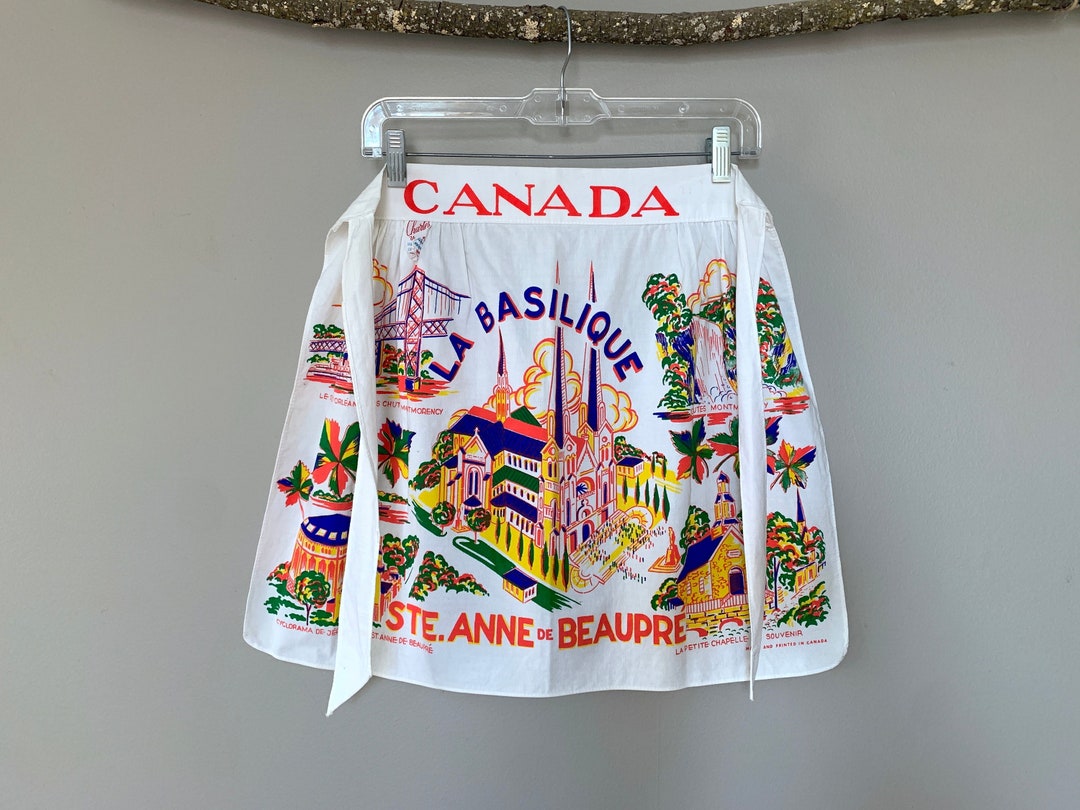 Vintage Canadian Apron Great Souvenir 100 Cotton Tourist Etsy