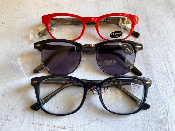 3 Pr Lot +1.75 Reading Glasses Colorful Closeout … - image 1