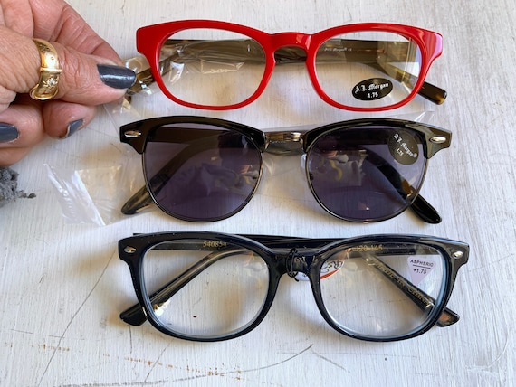 3 Pr Lot +1.75 Reading Glasses Colorful Closeout … - image 2