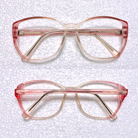 Vintage Eyeglasses 54-18-135 80s Pink Pastel Larg… - image 3