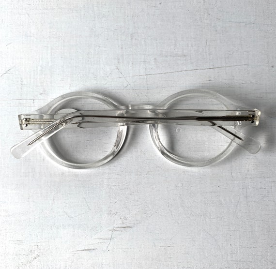 Round Acetate Reading Glasses Crystal Clear Key H… - image 8
