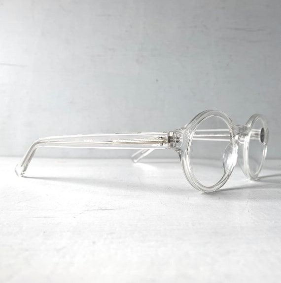 Round Acetate Reading Glasses Crystal Clear Key H… - image 5