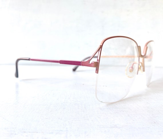 Vintage 70s Lunettes Louis Vintage Browline Rimle… - image 8