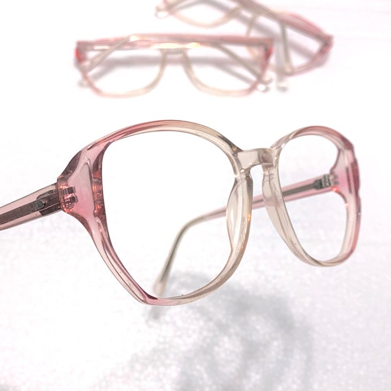 Vintage Eyeglasses 54-18-135 80s Pink Pastel Larg… - image 7