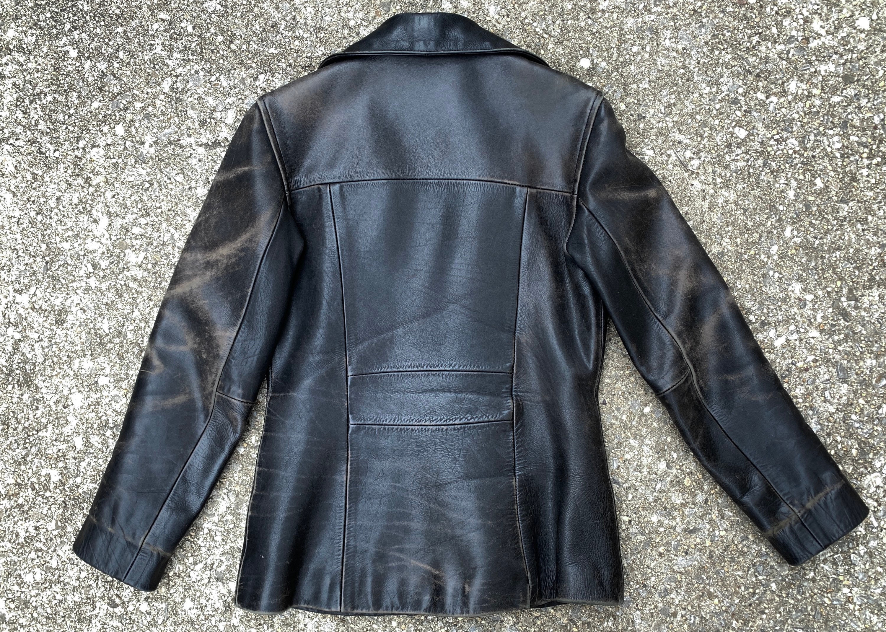 1980 s Thick Leather Jacket Insulated American Base Leather Company Genuine Vintage Size XS Beefy Hip Length Etsy