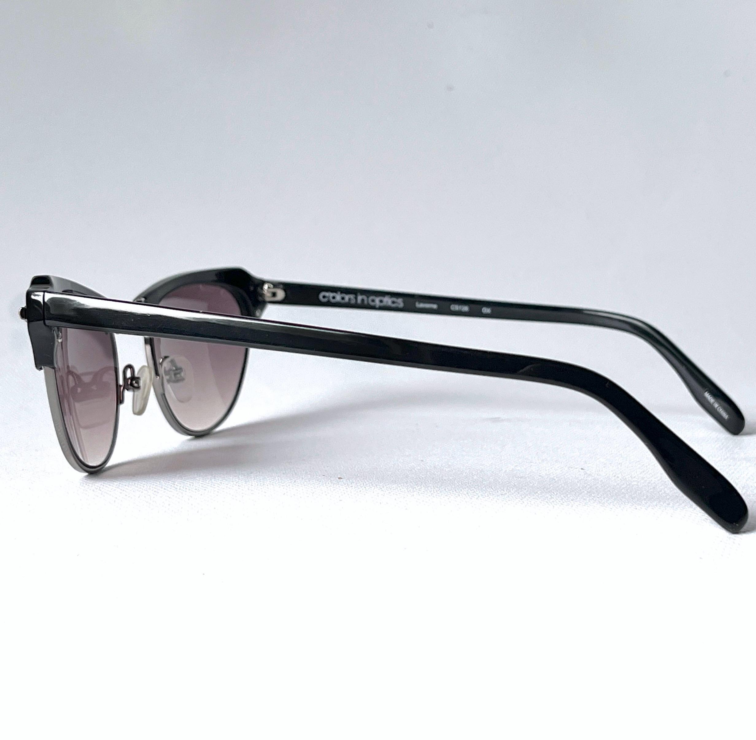 Vintage Sunglasses Colors in Optics Metal Cat Eye 1990s 