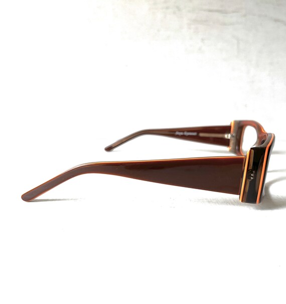 Y2K Vintage Eyeglasses Beatnik Rectangular Acetat… - image 2