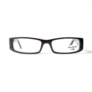 LOT of 4 pr +3.00 Acetate Cheaters Petite Fit Skinny Rectangular Reading Glasses Black/Brown Unisex Gender Neutral