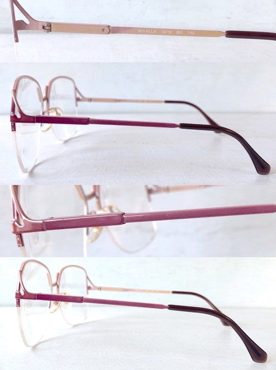 Vintage 70s Lunettes Louis Vintage Browline Rimle… - image 4