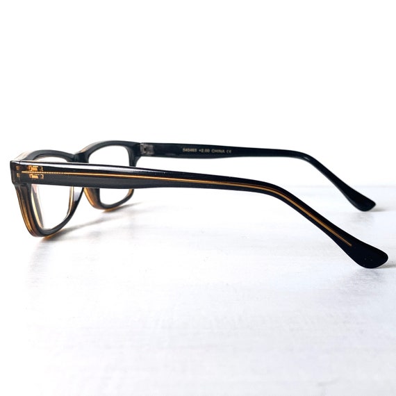 Retro +2.00 Reading Glasses Rectangular Geek Unis… - image 5