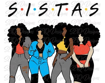 Sistas Black Women Sublimation Transfer