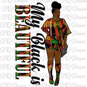 My Black Is Beautiful Kente Print Sublimation Transfer
