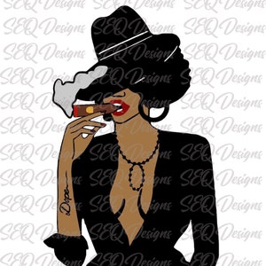 My Cigar Black Women Sublimation Transfer