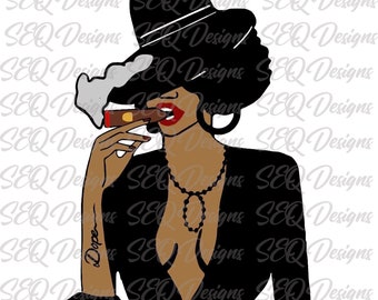 My Cigar Black Women Sublimation Transfer
