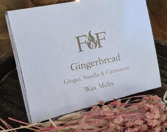 Ginger, Vanilla & Cinnamon Wax Melts | Handmade Recyclable Gift Box | Plastic Free Packaging