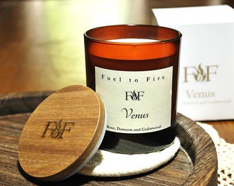 Rose, Damson & Cedarwood Scented Candle | Coconut Rapeseed Wax | Mothers Day Gift | Handmade Gift Box