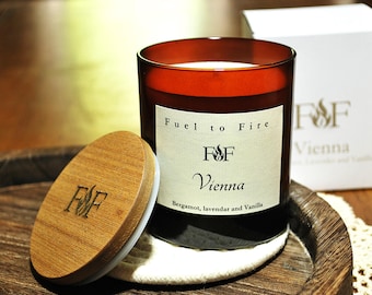 Bergamot, Lavender & Vanilla Scented Candle | Coconut Rapeseed Wax | 30cl Jar | Handmade Gift Box | Winter Fragrance