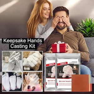 Hand Moulding Kit – DIY Plaster Casting for Resin Art & Crafts | No Power Needed | Anniversary - Birthday Gift | Family Crafting Supplies