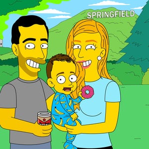 Father's day SALE Simpsons portrait Gift Custom Cartoon Couple simpsons sofa Portrait boy friend Anniversary gift Birthday for him Valentine