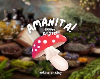 Amanita Fantasy Mushroom Emoji Toad Stool Twitch Discord Emote Made by Jenksto