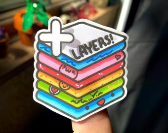 HAND-CUT Layers Sticker | Stickers for Artists, Photographers and Graphic Designers Made by Jenksto
