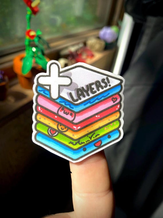 HAND-CUT Layers Sticker | Stickers for Artists, Photographers and Graphic Designers Made by Jenksto