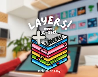 Digital Artist Emotes Layers Emoji Twitch Discord Emote Made by Jenksto