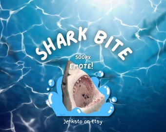 Shark Emoji Cute Sea Creature Single Emote Twitch Discord Emote Made by Jenksto