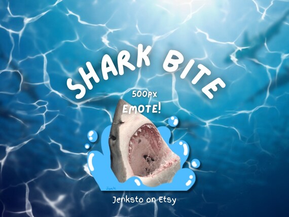 Shark Emoji Cute Sea Creature Single Emote Twitch Discord Emote Made by Jenksto