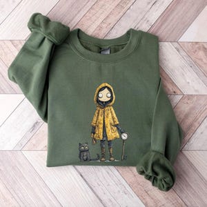 Coraline Sweatshirt Halloween Coraline Tee Vintage Halloween Coraline Shirt Funny Cartoon Shirt 2024 Spooky Coraline Doll Sweatshirt