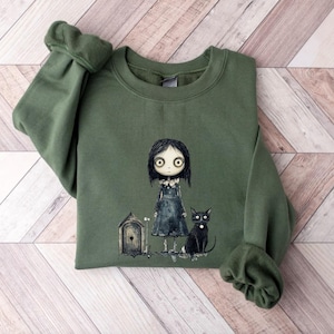 Coraline Sweatshirt Halloween Coraline Tee Vintage Halloween Coraline Shirt Funny Cartoon Shirt 2024 Spooky Coraline Doll Sweatshirt