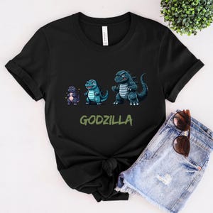 Godzilla Graphic T-Shirt Japanese Monster Movie Poster Shirt Unisex Shirt for Godzilla Fans Vintage Japanese Giant Monster T-shirt
