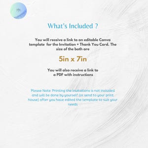 Ice hockey birthday invitation listing showing included items: editable 5x7 invitation and matching thank you card Canva templates