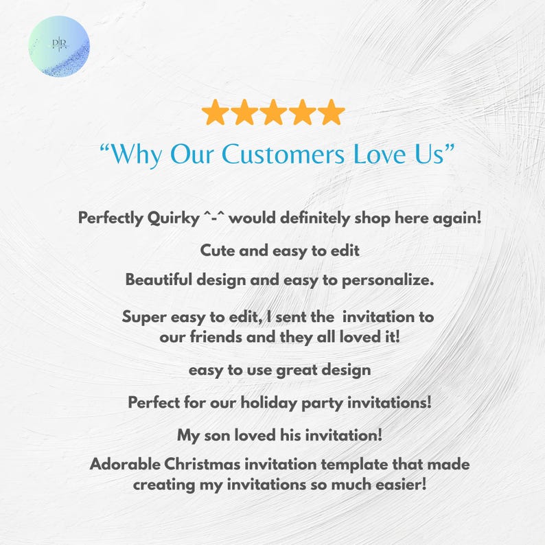 Five star reviews from happy customers who used our elegant black and gold 40th birthday invitation template for milestone celebrations