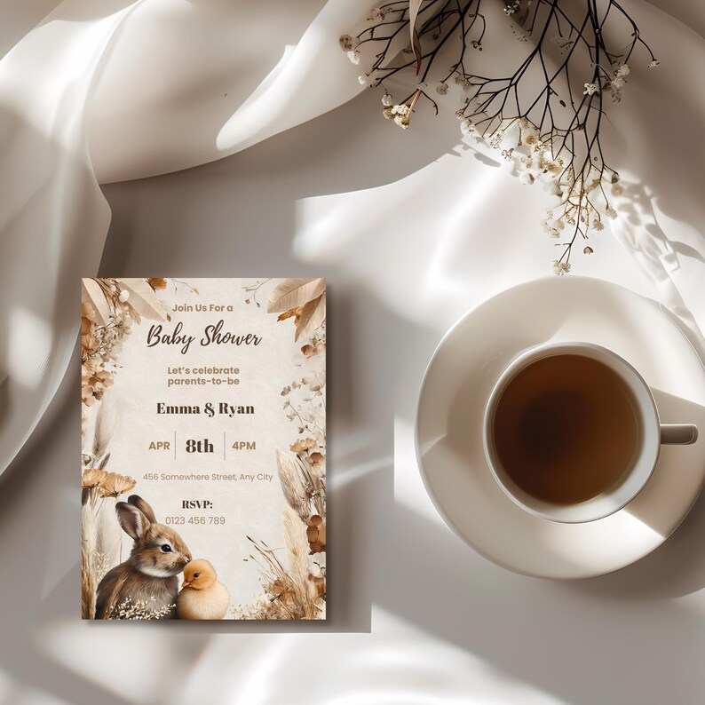 Bunny Baby Shower Invitation