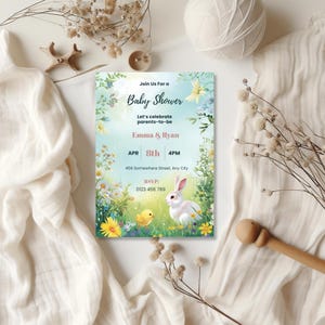 Bunny Baby Shower Invitation