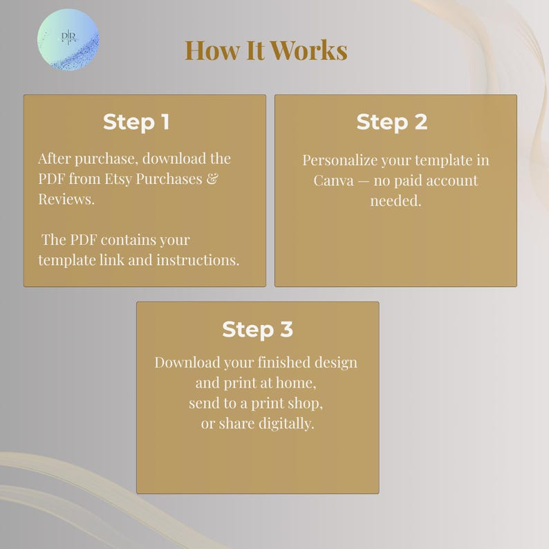 How it works: download the PDF, customize the NYE invitation in Canva with a free account, then print or share digitally