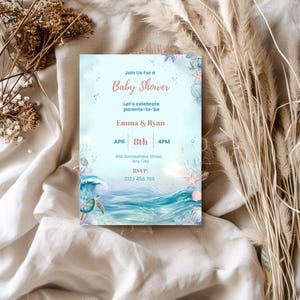 ocean baby shower invite