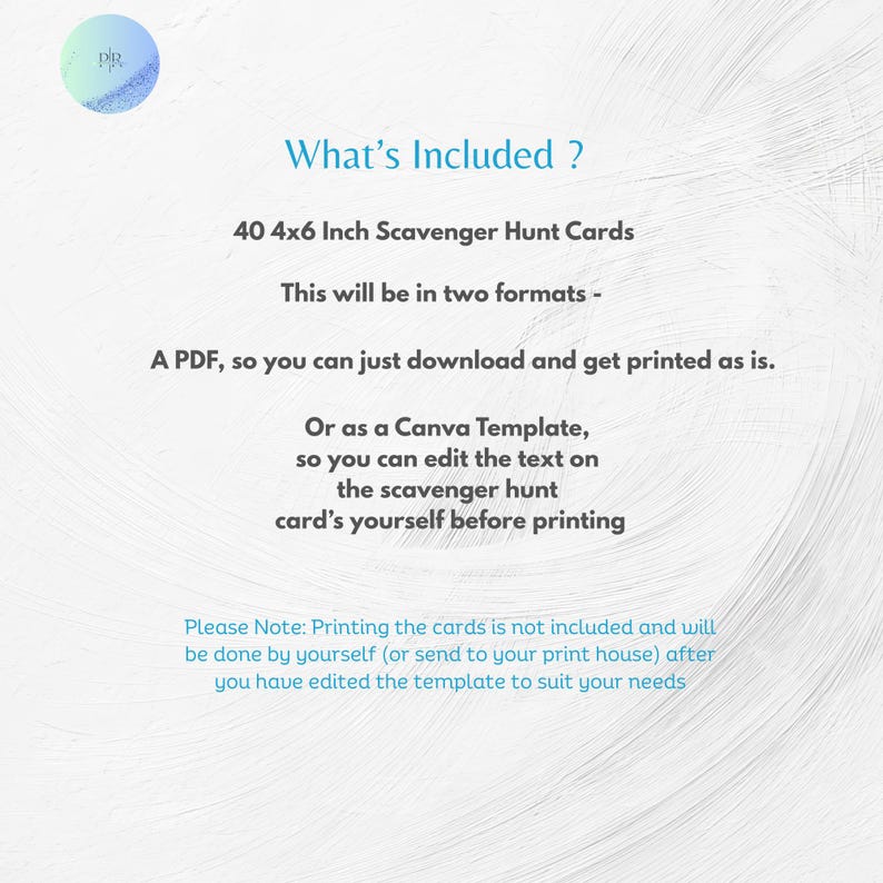 Scavenger Hunt Printable