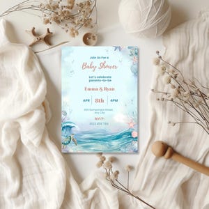 ocean baby shower invite