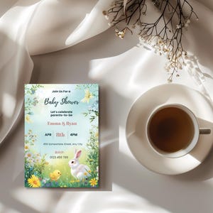 Bunny Baby Shower Invitation