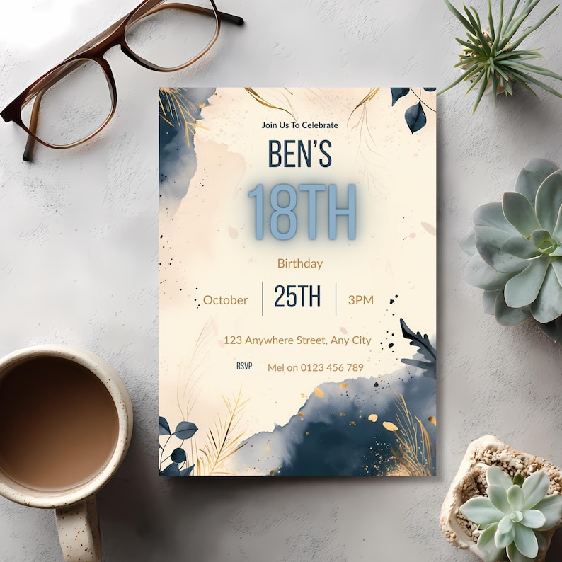 18th Birthday Invitation