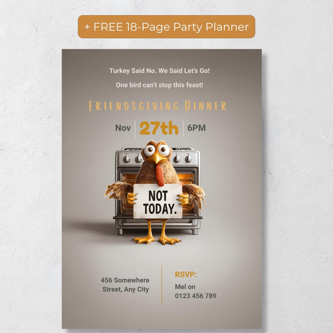 Funny Thanksgiving Party Invite